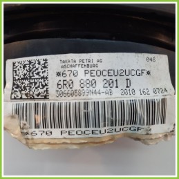 Airbag Guidatore Sinistro SX VOLKSWAGEN POLO 6R 1.4 6R0880201D 2009 2012 VOLKSWAGEN 306605899N44-AB