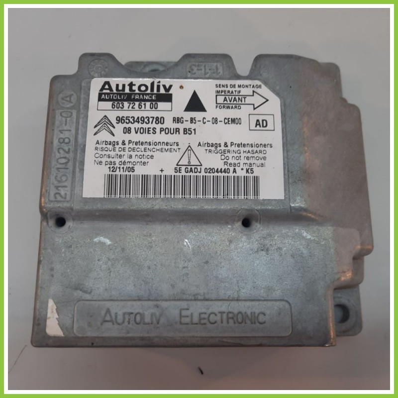 Centralina Airbag AUTOLIV 603726100 CITROEN C4 1.4 16V 9653493780 2004 2010
