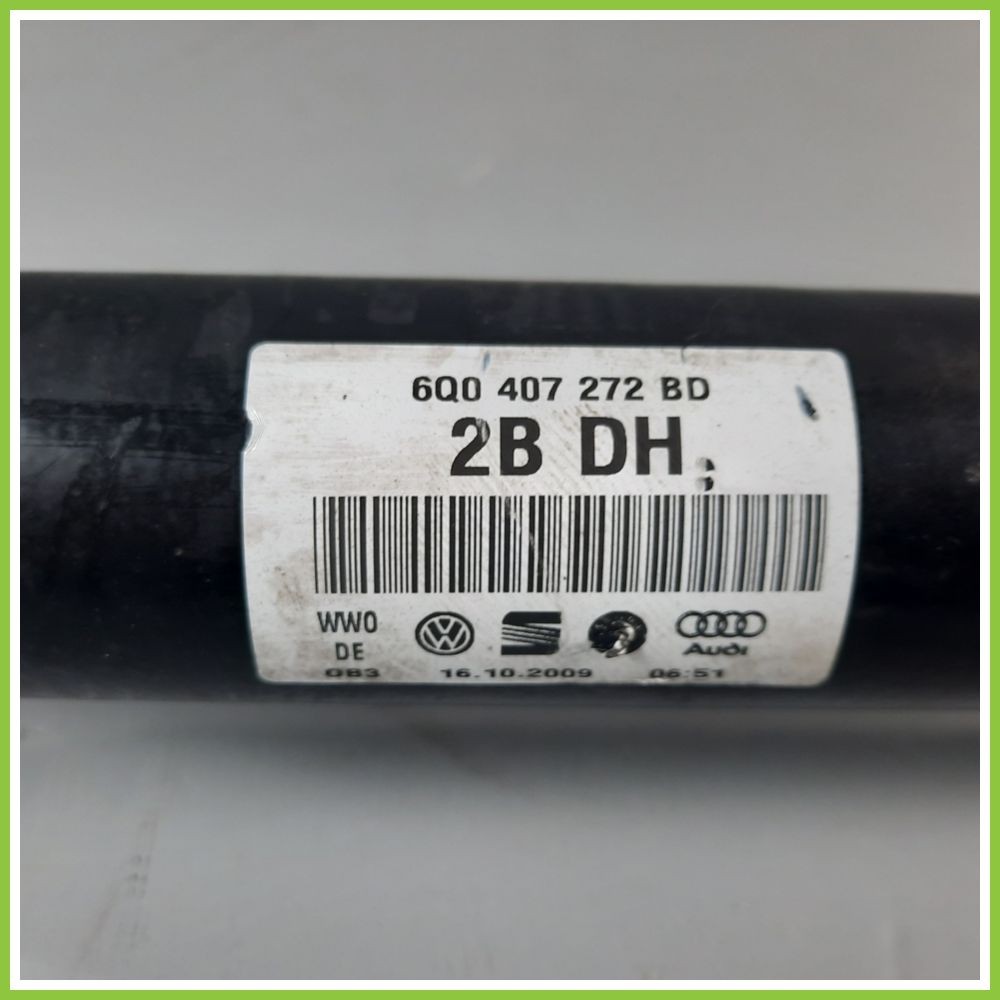SKODA FABIA 54 1.2 Arbre de transmission avant droit (côté passager) 6Q09407272BD Original utilisé