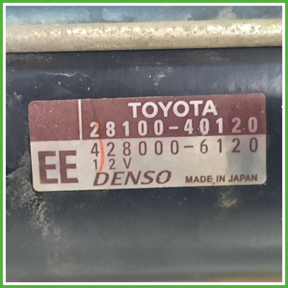 TOYOTA iQ 2009 2014 1,0 démarreur DENSO 428000-6120 2810040120 original utilisé