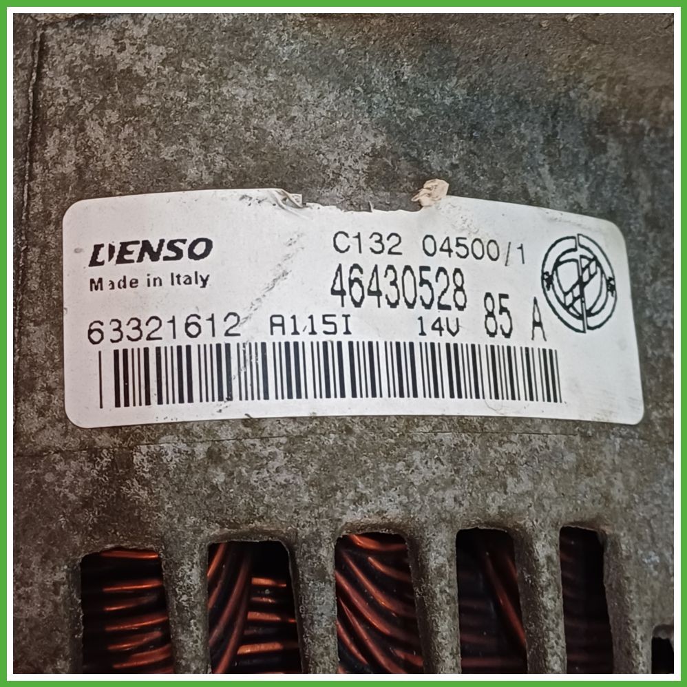 ALFA ROMEO 146 1999 2001 1.4 Alternateur Twin Spark DENSO 63321612 46430528 Original Utilisé
