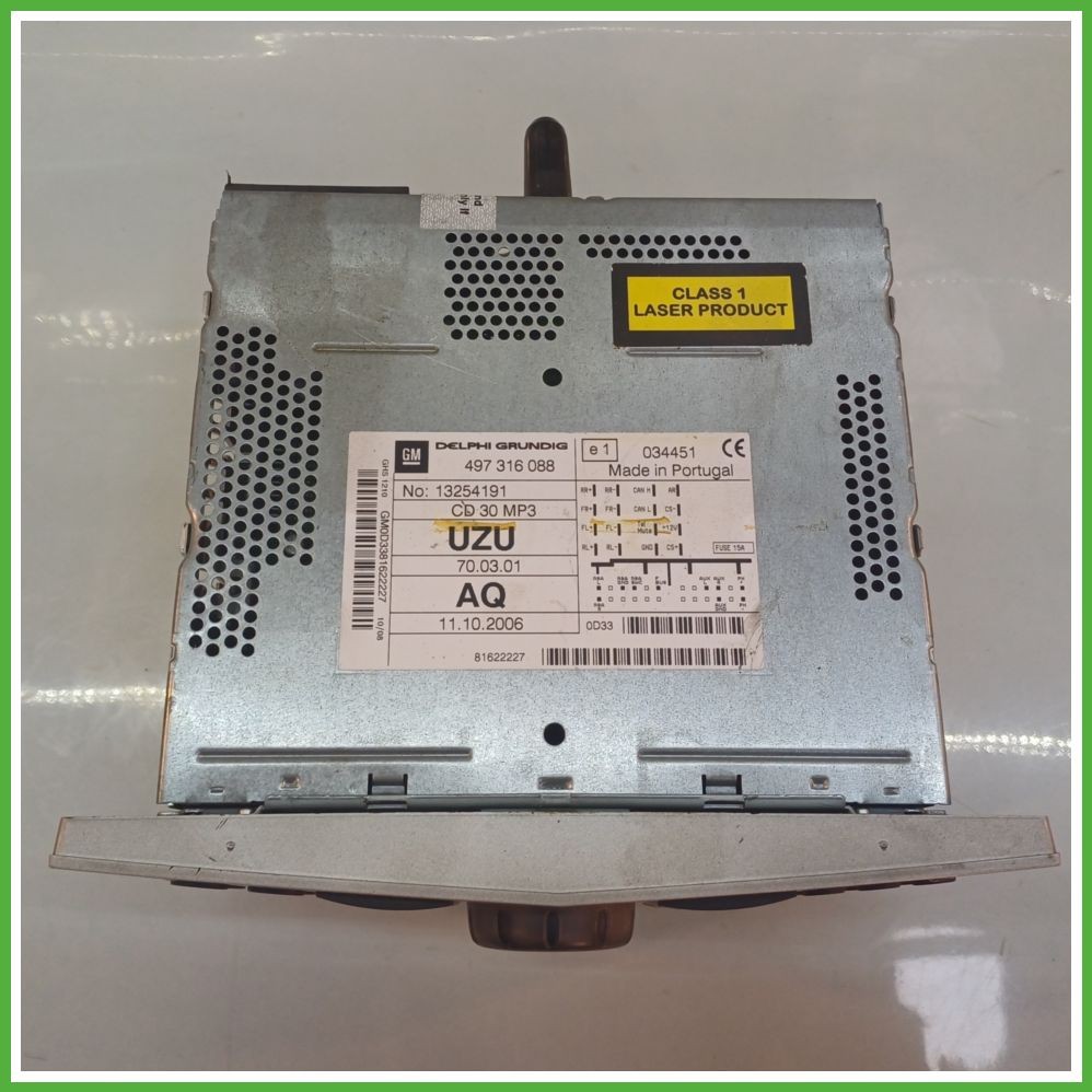 OPEL CORSA S07 1.2 16V Autoradio, Stereo Auto, Car Stereo DELPHI 497316088 13257032 Originale Usato