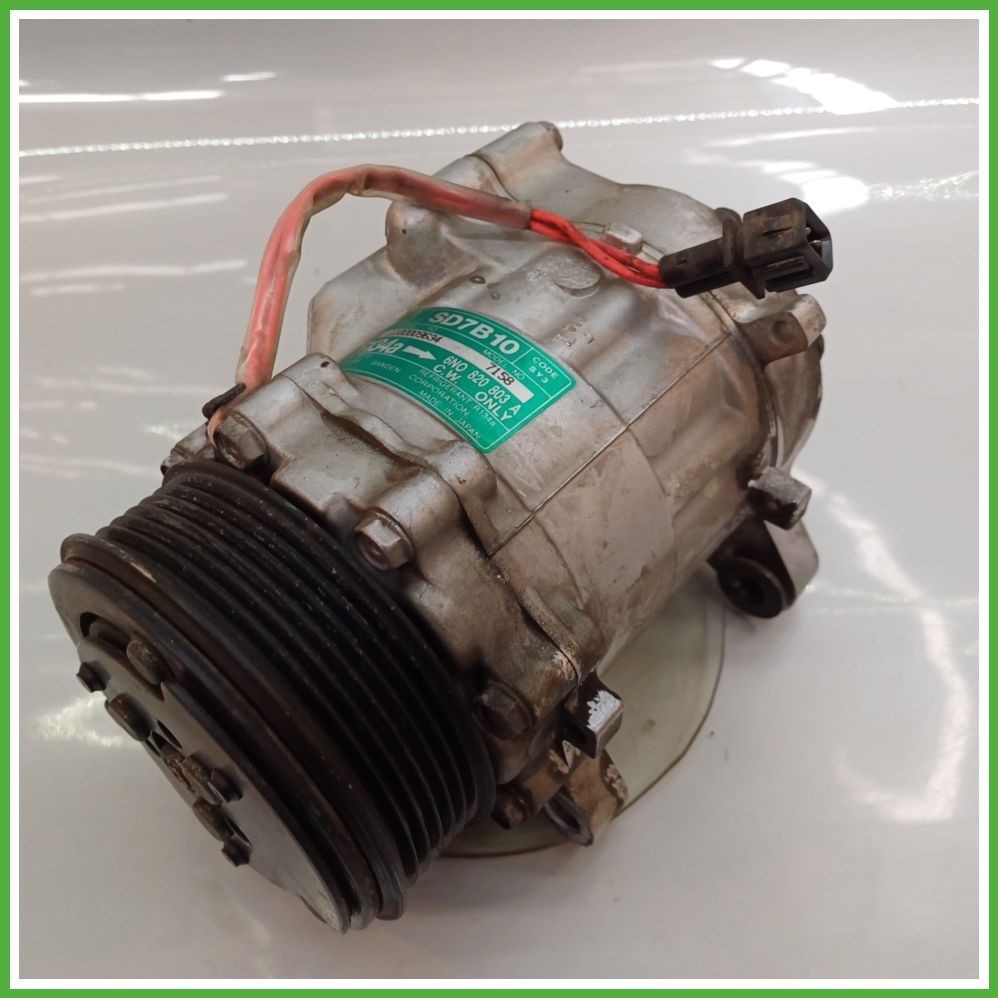 VOLKSWAGEN POLO 3. Serie 1994 2001 1,4 16 V Kompressor Klima AC Klimaanlage SANDEN SD7B10 6N0820803A Original gebraucht