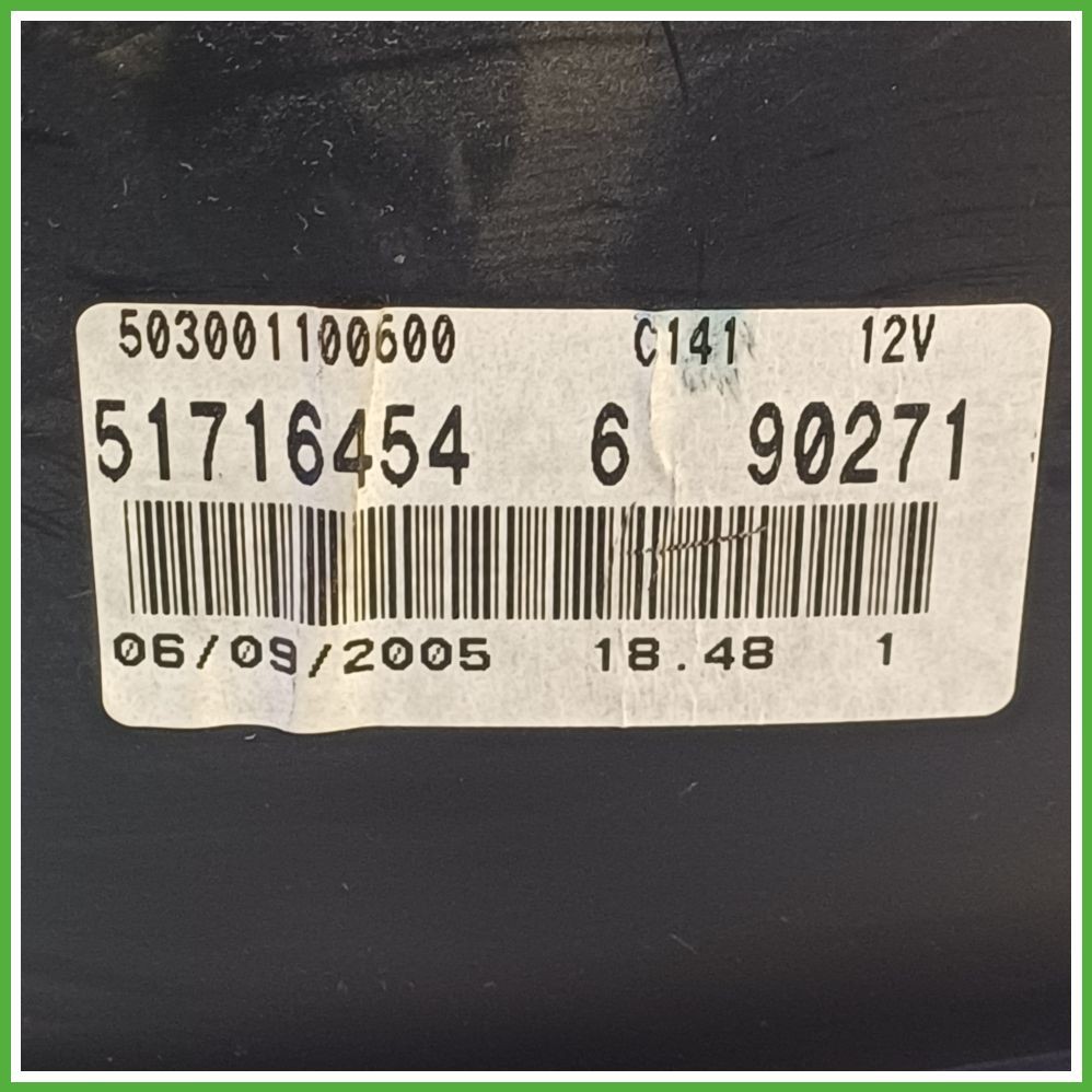 Tableau de bord compteur kilométrique compteur de vitesse Instrumentation tableau de bord occasion VEGLIA BORLETTI 503001100600 FIAT GRANDE PUNTO FIAT 