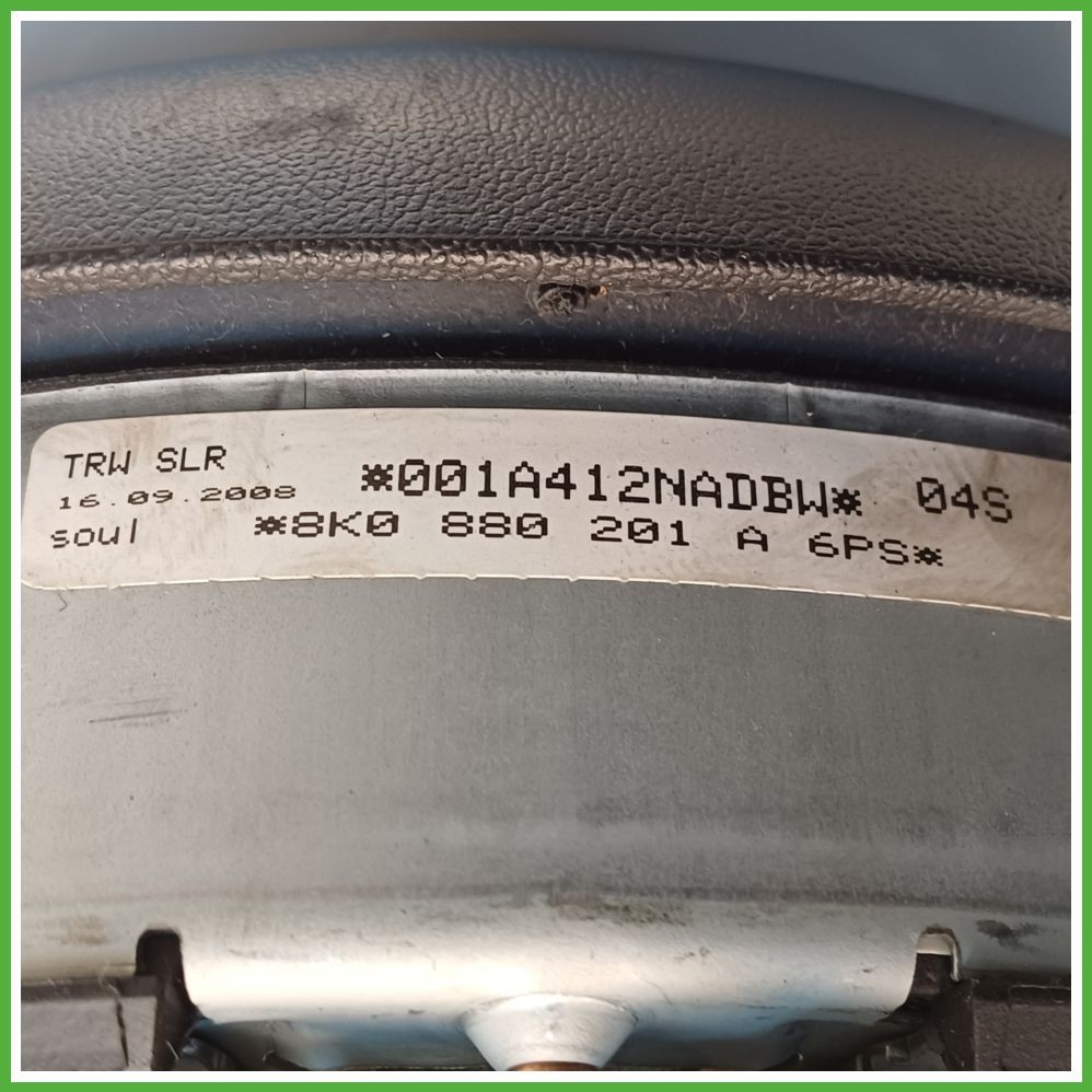 AUDI A4 8K 2.0 TDI Airbag Guidatore Sinistro SX Sinistro SX (Lato Guida) TRW 62170 8K0880201AG6PS Originale Usato