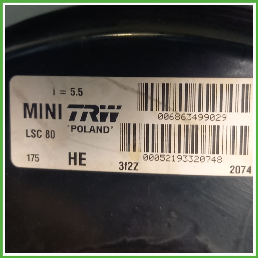 MINI MINI Countryman R60 Bremskraftverstärker Bremspumpe Depressor TRW 2074 34336863539 Original Gebraucht