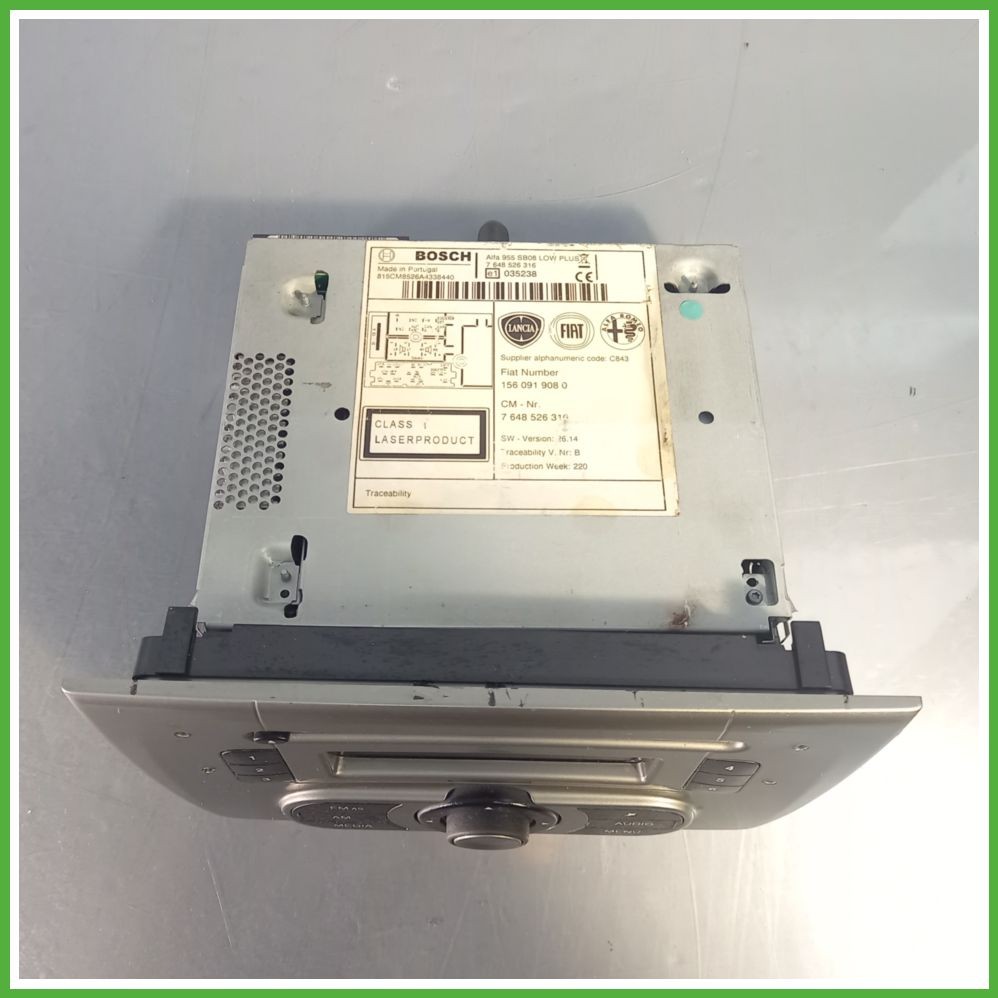 ALFA ROMEO MiTo X6 1.4 Autoradio, Autoradio, Autoradio BOSCH 7648526318 156091908 Original Utilisé