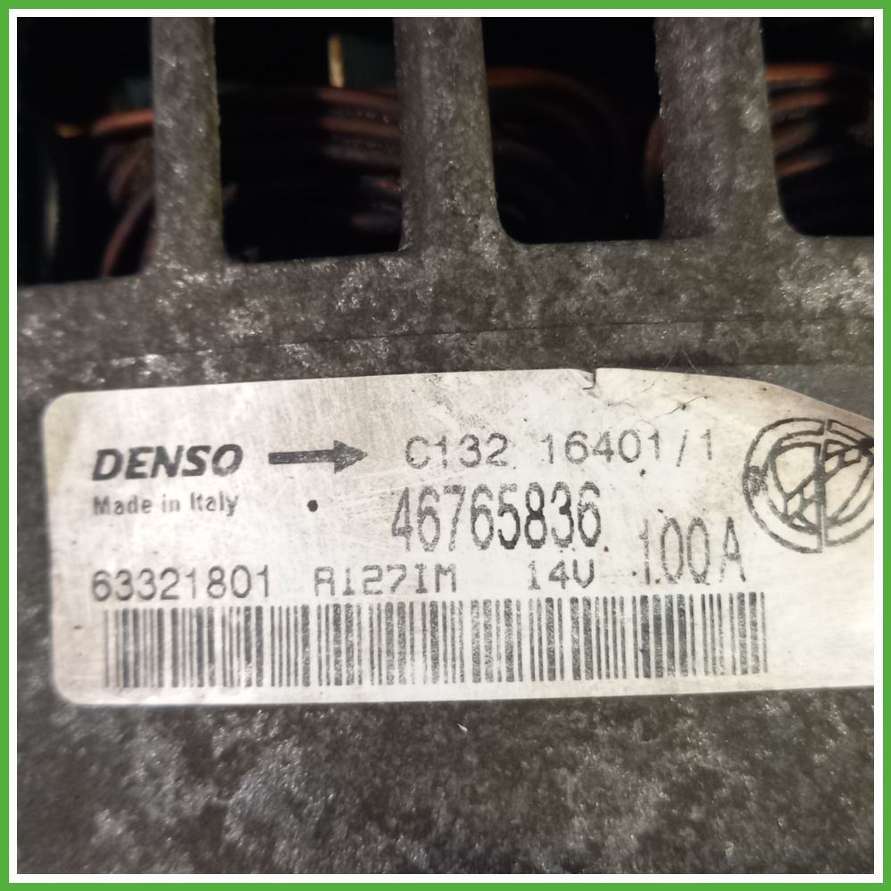 ALFA ROMEO 166 W9 1998 2004 2.0 16V alternateur à double étincelle DENSO 63321801 71773260 Original utilisé