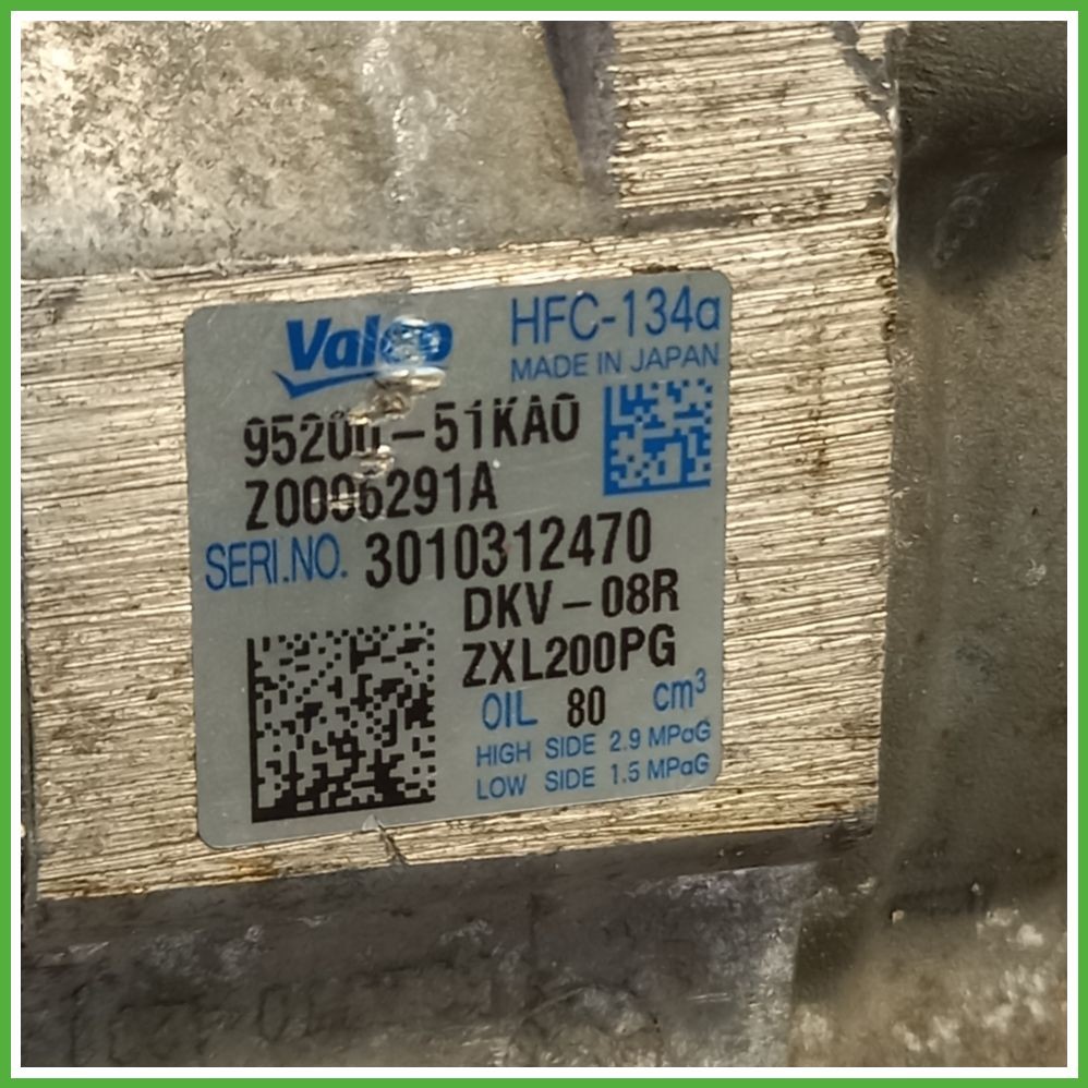 OPEL AGILA H08 2008 2011 1,0 12V Kompressor Klima AC Klimaanlage VALEO DKV-08R 93194040 Original Gebraucht